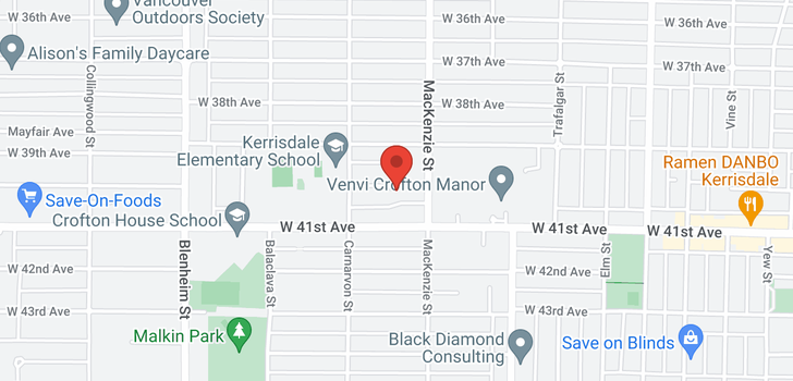 map of 2921 W 41ST AVENUE